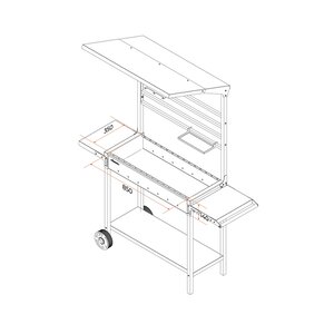 Изображение 6, МАН 304 Мангал сварной 1335х694х1961х3.0мм передвижной крыша-навес GRATAR 