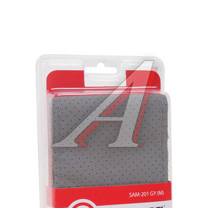 Изображение 2, SAM-201 GY (M) Оплетка руля (M) 37-39см серая натуральная кожа перфорация AUTOPROFI