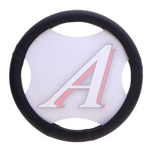 Изображение 2, FR1010M Оплетка руля (M) 37-39см черная кожа PREMIER