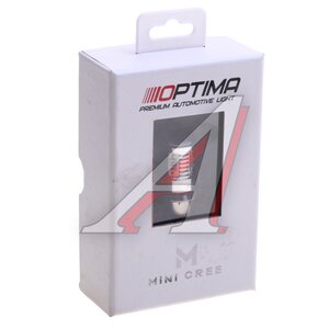 Изображение 3, OP-P21W-CAN-R-50W Лампа светодиодная 12V P21W 2.7W BA15s бокс (1шт.) OPTIMA