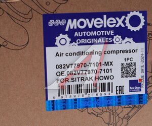 Изображение 6, 082V779707101-MX Компрессор SITRAK HOWO кондиционера MOVELEX