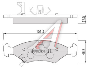 Изображение 1, FPK03 Колодки тормозные KIA Sephia (-97) передние (4шт.) FRIXA