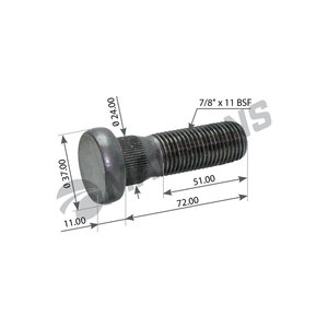 Изображение 3, 100.587 Шпилька колеса SCANIA (7/8" L=82) MANSONS