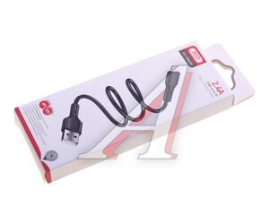 Изображение 2, NB230 Black Кабель iPhone (5-) 2.4A 1м XO