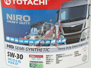 Изображение 2, 1D720 Масло дизельное NIRO HD CI-4/SL/E7 5W30 п/синт.19л TOTACHI