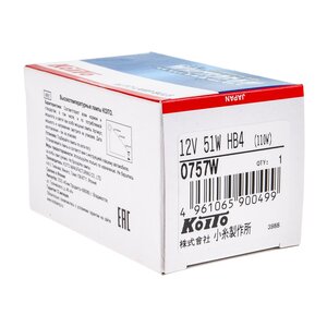 Изображение 4, KO-0757W Лампа 12V HB4(9006) 51W P22d (110W) 4200K Whitebeam KOITO