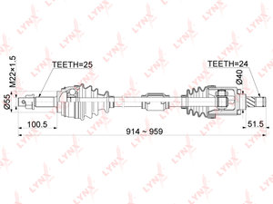 Изображение 1, CD1092 Привод NISSAN Almera Classic колеса переднего правый LYNX