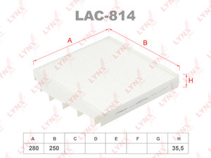 Изображение 1, LAC814 Фильтр воздушный салона VOLVO S60 (00-10), XC90 (02-14) LYNX
