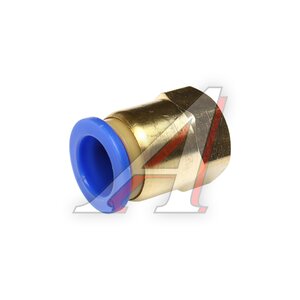 Изображение 2, ER-SPCF12-02 Соединитель трубки ПВХ, полиамид d=12мм (внутренняя резьба) 1/4" прямой металлический ЭВРИКА