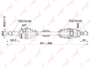 Изображение 3, CD1089A Привод NISSAN Almera Classic колеса переднего левый LYNX