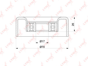 Изображение 1, PB5262 Ролик ГРМ HYUNDAI Santa Fe (06-) натяжителя LYNX