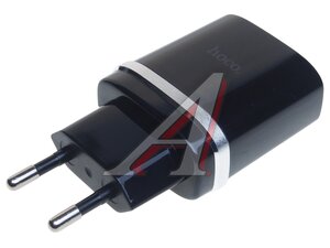 Изображение 1, C12Q Устройство зарядное в розетку 1USB черное HOCO