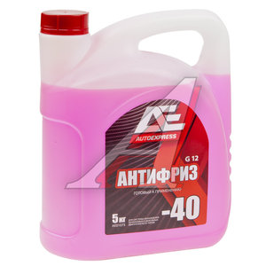 Изображение 1, AE-01075 Антифриз красный -40C 5кг G12 RED AUTOEXPRESS