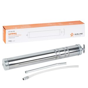 Изображение 1, ATGG08 Шприц маслозаливной 1000мл (сталь),  трубка AIRLINE