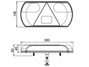 Изображение 7, 370-17-029 Фонарь задний универсальный светодиодный 12/24V с задним ходом левый MEGAPOWER