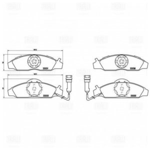 Изображение 2, PF4324 Колодки тормозные SSANGYONG Musso, Korando передние (4шт.) TRIALLI