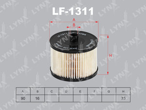 Изображение 1, LF1311 Фильтр топливный FORD Focus PEUGEOT 307, 308, 407 (TDI) LYNX