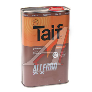 Изображение 1, 211001 Масло моторное ALLEGRO PAO 0W20 SP/GF-6 синт.1л TAIF