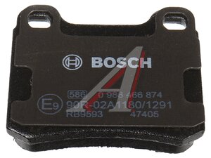 Изображение 4, 0986466874 Колодки тормозные MERCEDES S (W201) задние (4шт.) BOSCH