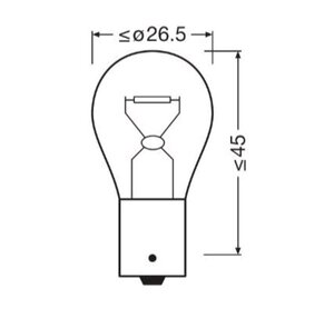 Изображение 6, 7506 Лампа 12V P21W BA15s OSRAM