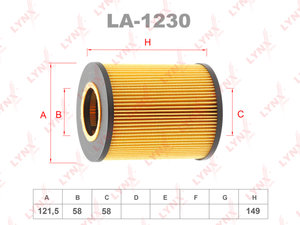 Изображение 1, LA1230 Фильтр воздушный MERCEDES A (W168) (97-04) LYNX