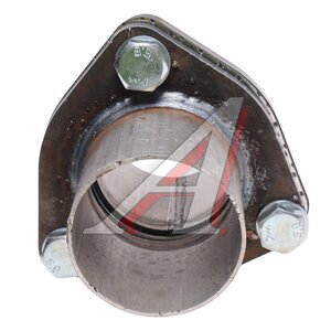 Изображение 2, 57FGP3 Фланец трубы глушителя d=57мм (прокладка, комплект крепежа, патрубки) треугольный TRANSMASTER