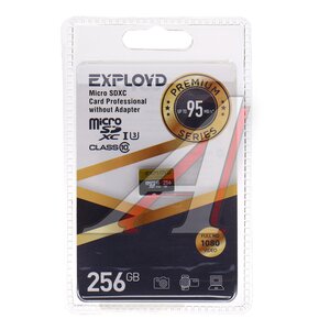 Изображение 1, EX256GCSDXC10UHS-1-ElU3 w Карта памяти 256GB MicroSD class 10 EXPLOYD