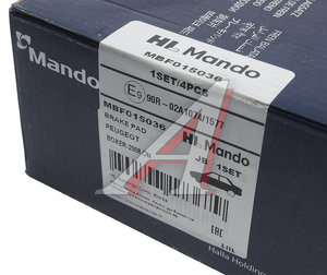 Изображение 3, MBF015036 Колодки тормозные PEUGEOT Boxer CITROEN Jumper (06-) передние (4шт.) MANDO