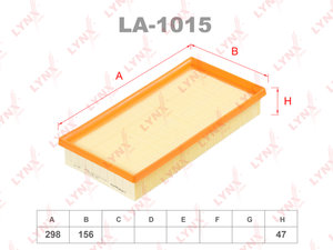 Изображение 1, LA1015 Фильтр воздушный VW Polo (01-) (1.2) SKODA Fabia (03-) LYNX