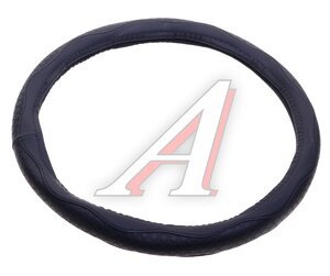 Изображение 2, AL036BKL Оплетка руля (L) 39-40см черная экокожа AUTOLUXE