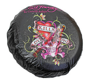 Изображение 2, EH-00120 Чехол на запасное колесо "LOVE KILLS SLOWLY" ED HARDY