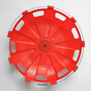 Изображение 2, МК-ПЛ-Р16 Колпак колеса R-22.5 переднего пластик (красный) Турбо ТТ