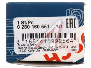 Изображение 3, 0280160551 Регулятор FORD Fiesta (95-) давления топлива BOSCH