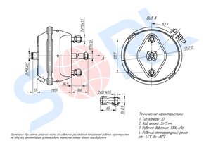 Изображение 4, 35190906330 Камера тормоза DAF MERCEDES BPW ROR SAF тип 30 (барабанный тормоз) SORL