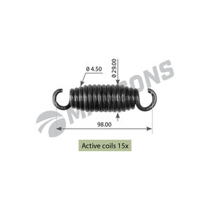 Изображение 1, SPR0027 Пружина SCANIA колодок тормозных стяжная (98х28х4.5) MANSONS