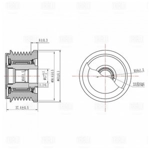 Изображение 1, CM6761 Шкив FORD Transit (06-) генератора TRIALLI