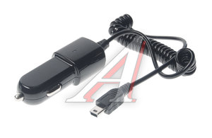 Изображение 1, PRT-028252 Устройство зарядное в прикуриватель 12V 1A встроенный кабель mini USB PARTNER
