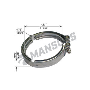 Изображение 1, 100.667 Хомут глушителя SCANIA 3, 4, P, R, T series MANSONS