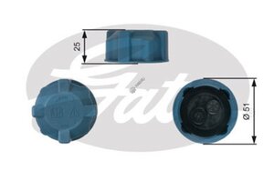 Изображение 2, RC220 Крышка радиатора FIAT Doblo (01-) GATES