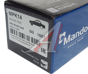 Изображение 3, MPK14 Колодки тормозные KIA Sportage (-03) передние (4шт.) MANDO