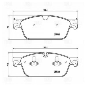 Изображение 4, PF4290 Колодки тормозные MERCEDES ML (W166) передние (4шт.) TRIALLI