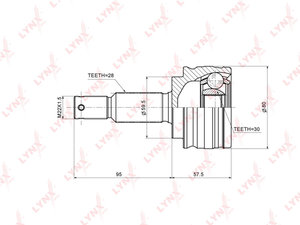 Изображение 1, CO3642 ШРУС наружный MITSUBISHI Lancer (07-) LYNX