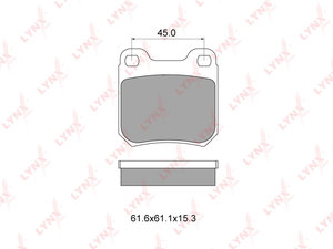 Изображение 1, BD5902 Колодки тормозные OPEL Omega A, Vectra B задние (4шт.) LYNX