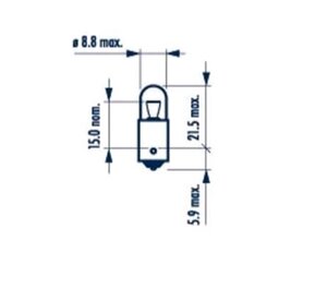 Изображение 6, 170633000 Лампа 24V T2W BA9s NARVA
