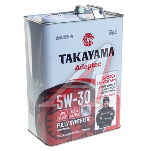 Изображение 1, 6056096 Масло моторное TAKAYAMA Adaptec SL/CF 5W30 синт.4л