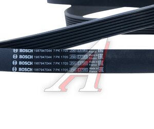 Изображение 4, 1987947044 Ремень приводной поликлиновой 7PK1705 HYUNDAI HD35 (17-) дв.D4CB BOSCH