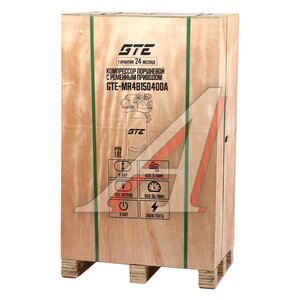 Изображение 5, GTE-MR4B150400A Компрессор пневматический 380В 3.0кВт 8атм. 400л/мин. ресивер-150л поршн. ремен. вертикальный GTE