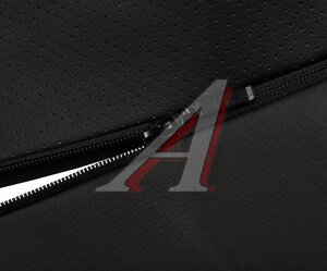 Изображение 3, 11017 Авточехлы универсальные экокожа черные (11 предм.) Atom Leather CARFASHION