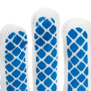 Изображение 7, 67776 Перчатки х/б 4-и нит. 10 класс ПВХ шахматы белая СИБРТЕХ