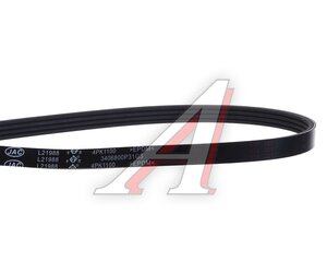 Изображение 2, 3406800P31G3 Ремень приводной поликлиновой 4PK1100 JAC T8Pro насоса ГУРа OE